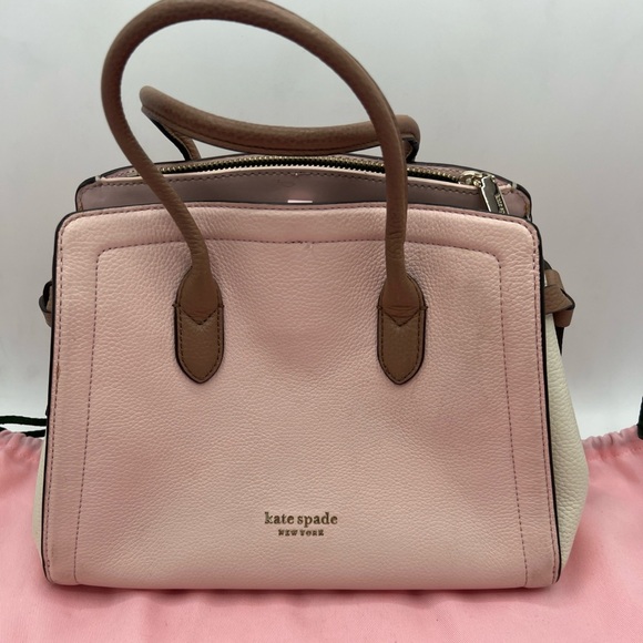 Kate Spade Knott Satchel Chalk Pink Multi Leather...